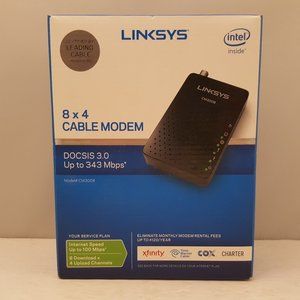 Linksys DOCSIS 3.0 Cable Modem 8 x 4 Bonded Channels Model CM3008 OPEN BOX